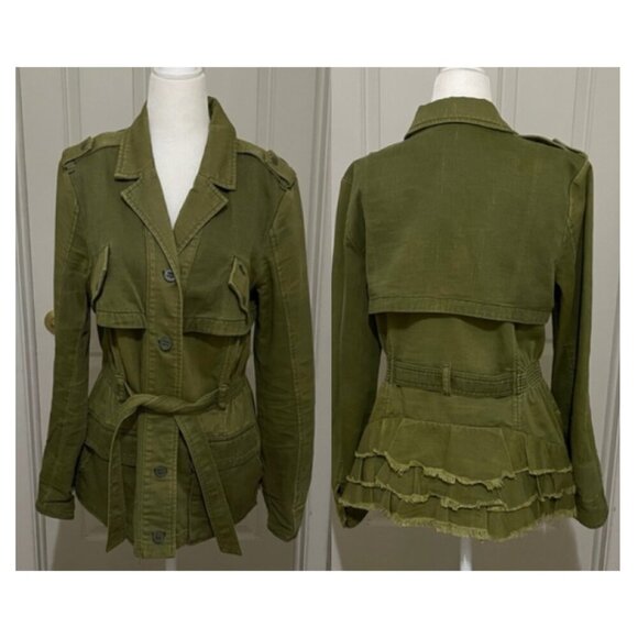 Anthropologie Women's Belted Military Style Jacket, Medium - Picture 1 of 16